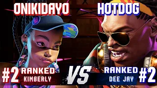 SF6 ▰ ONIKIDAYO (#2 Ranked Kimberly) vs HOTDOG (#2 Ranked Dee Jay) ▰ Ranked Matches