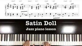 “Satin Doll”  Jazz Piano Tutorial part 1