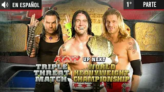 LUCHA - Edge vs. Jeff Hardy vs. CM Punk | Titulo Mundial Pesado: Raw 15/06/09 [Español Latino - 1/2]