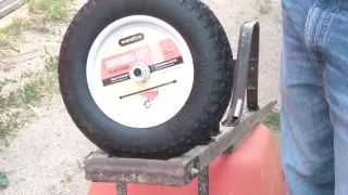 How to change a wheelbarrow tire to FLAT FREE ! !