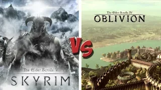 Skyrim vs Oblivion. Сравнение где лучше графика.