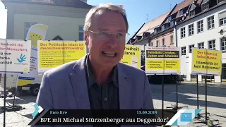 Michael Stürzenberger - BPE Kundgebung aus Deggendorf