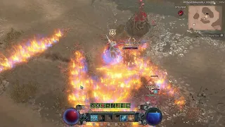 Diablo 4 Season3️⃣🔥Sorcerer PvP - 2 Charge Barbarians in a party trying to hunt down a Sorcerer