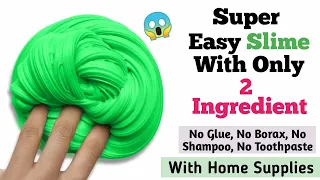 Homemade Fluffy Slime With Home Supplies (No Borax,Glue,Shampoo, Toothpaste,Flour,Maida)😱 DIY Slime