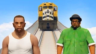 CAN CJ & BIG SMOKE STOP THE DAMN TRAIN IN GTA 5?