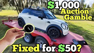 Someone TAMPERED with our $1,000 MINI Cooper at Auction! Can a $50 Hack Bring it Back to Life?
