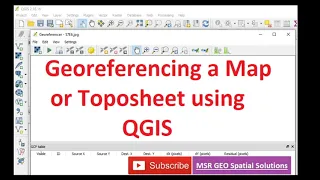 Georeferencing a map using QGIS