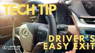 Lexus Tech Tip- Driver's Seat Easy Exit