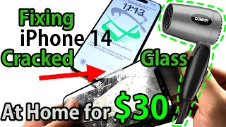How to Replace Screen Glass Only iPhone 15/14 Pro/iPhone 14 Pro Max Cracked Screen Repair