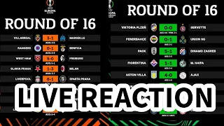 EUROPA LEAGUE AND CONFERENCE LEAGUE ROUND OF 16 SECOND LEG LIVE REACTION