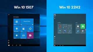Comparing Windows 10 1507 tablet Mode to Windows 10 22H2 Tablet Mode