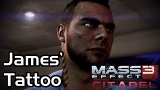 Mass Effect 3 - Citadel DLC - Invite James up to Apartment (James' New Tattoo)