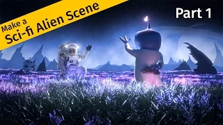 Make a Scifi Alien Scene in Blender - Part 1 of 2