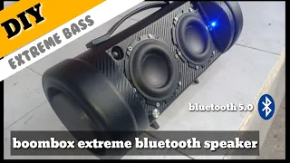 How to make  boombox extreme  bluetooth speaker Pipe  plastic  subwoofer extreme pipe 6 inch