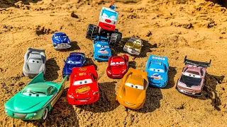 Disney Pixar Cars Lightning Mcqueen, Dinoco, Mater, Boost, Natalie Certain, Finn, Frank, Guido, Flo