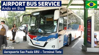 SAO PAULO GRU Airport Bus to Tiete Terminal (Airport Bus Service) by bus Busscar Vissta Buss 340