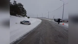 Сразу два ДТП в одном месте, второе - по вине пьяной автоледи