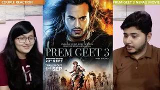 Couple Reaction on PREM GEET 3 OFFICIAL TEASER | HINDI | Pradeep khadka | Kristina