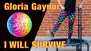 SENIOR Rebounder Walk Workout 3 Minutes // I Will Survive // Earth & Owl Rebounding For Beginners