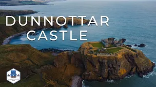 DUNNOTTAR CASTLE, Scotland  - Once seen, never forgotten - from above in 4K