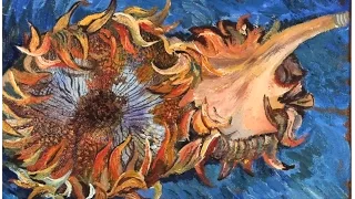 How to paint  Vincent Van Gogh Sunflowers  part 1