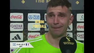 Emiliano Martinez Cries And Gets Emotional During Post Match Interview | Amazing