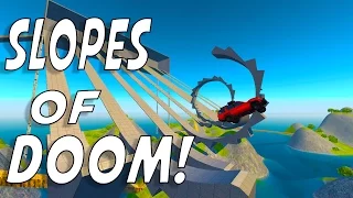 8 SLOPES OF DOOM! - BeamNG Drive Learn to Fly Map Mod (Crashes and Funny Moments)