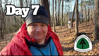 A moody forest, babbling brook and new friends at Gooch Mountain shelter.