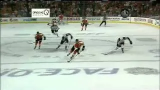 Jeff Carter Scores Breakway Forehand Backhand Top Shelf