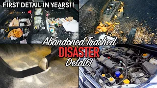 Abandoned DISASTER Subaru Gets First Detail | Extreme Car Detailing Transformation!