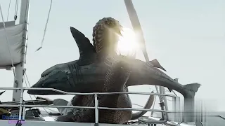 Godzilla Eats Megalodon and Shark Eats Godzilla  Pacific Ocean  #godzilla #youtubevideos  #megalodon