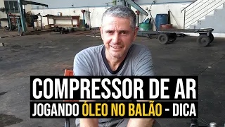 Compressor de ar jogando óleo no balão | Vídeo Resposta #13