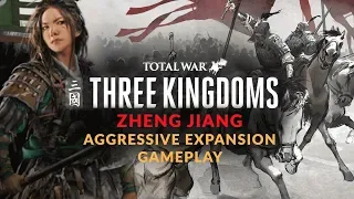 TOTAL WAR: THREE KINGDOMS |  ZHENG JIANG CAMPAIGN & BATTLE GAMEPLAY - Aggressive Expansion Start