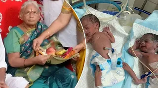 74-year-old Indian woman gives birth to twins| CCTV English