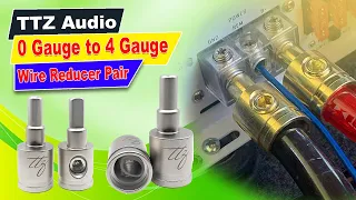 Upgrade Your Car Audio Setup with TTZ Audio 0 Gauge to 4 Gauge Wire Reducer Pair!
