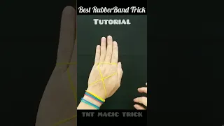 BEST Magic. Tutorial Rubberband Trick (50). #magic #magictrick #shorts #bestmagic #rubberbandtricks