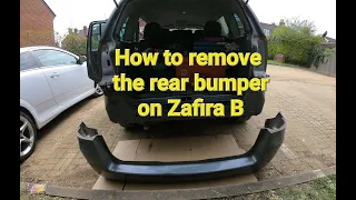 Zafira B rear bumper removal @TheCarWorkshop