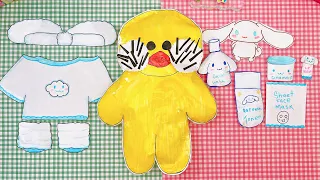 ✨ LALAFANFAN RUTINA DE NOCHE SANRIO DIY ✨ | Como Cinnamoroll Ropa | DIY Papel Manualidades