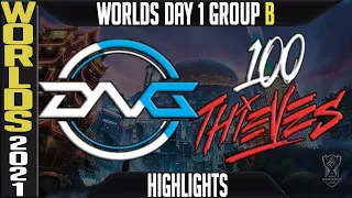 DFM vs 100 Highlights | Worlds 2021 Day 2 Group B | Detonation FocusMe vs 100 Thieves