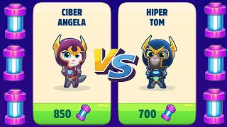 Talking Tom Gold Run Neon Rush Event Hyper Tom vs Cyber Angela vs Roy Raccoon & Lucky Card Gameplay