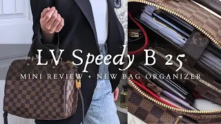 LV Speedy Bandouliere 25 | Mini Review, WIMB + New Handbag Organizer