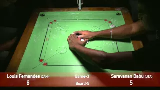 US OPEN 2015 Carrom Championship Singles Finals Game3