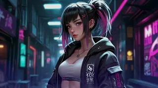 Electronica Synthwave🎶 Cyberpunk Girl 2077 🌸 Chill Night City
