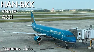 Vietnam Airlines VN619 A321 Hanoi Noi Bai Airport(HAN) to Bangkok(BKK) economy class Trip report