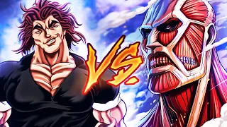 Yujiro Hanma VS Titã Colossal (Baki VS Attack on Titan) | QUEM GANHA?