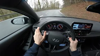 2022 Hyundai I30N POV Chill Hill Climb. Heavy Rain ASMR at the end