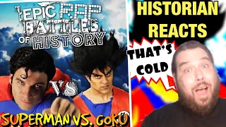 SUPERMAN VS. GOKU | ERBreakdown History Teacher Reaction