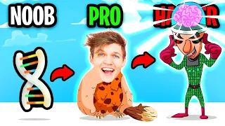 NOOB vs PRO vs HACKER In HUMAN EVOLUTION!? (ALL LEVELS!)