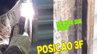 SOLDAGEM na Posição 3F, Vertical ascendente /Eletrodo revestido/AULA prática