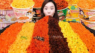 불닭파티 ✨ 여섯가지맛 불닭볶음면 로제 까르보 한국 라면 먹방 Korean Ramen Fire Noodles Buldak Eatingshow Mukbang ASMR Ssoyoung